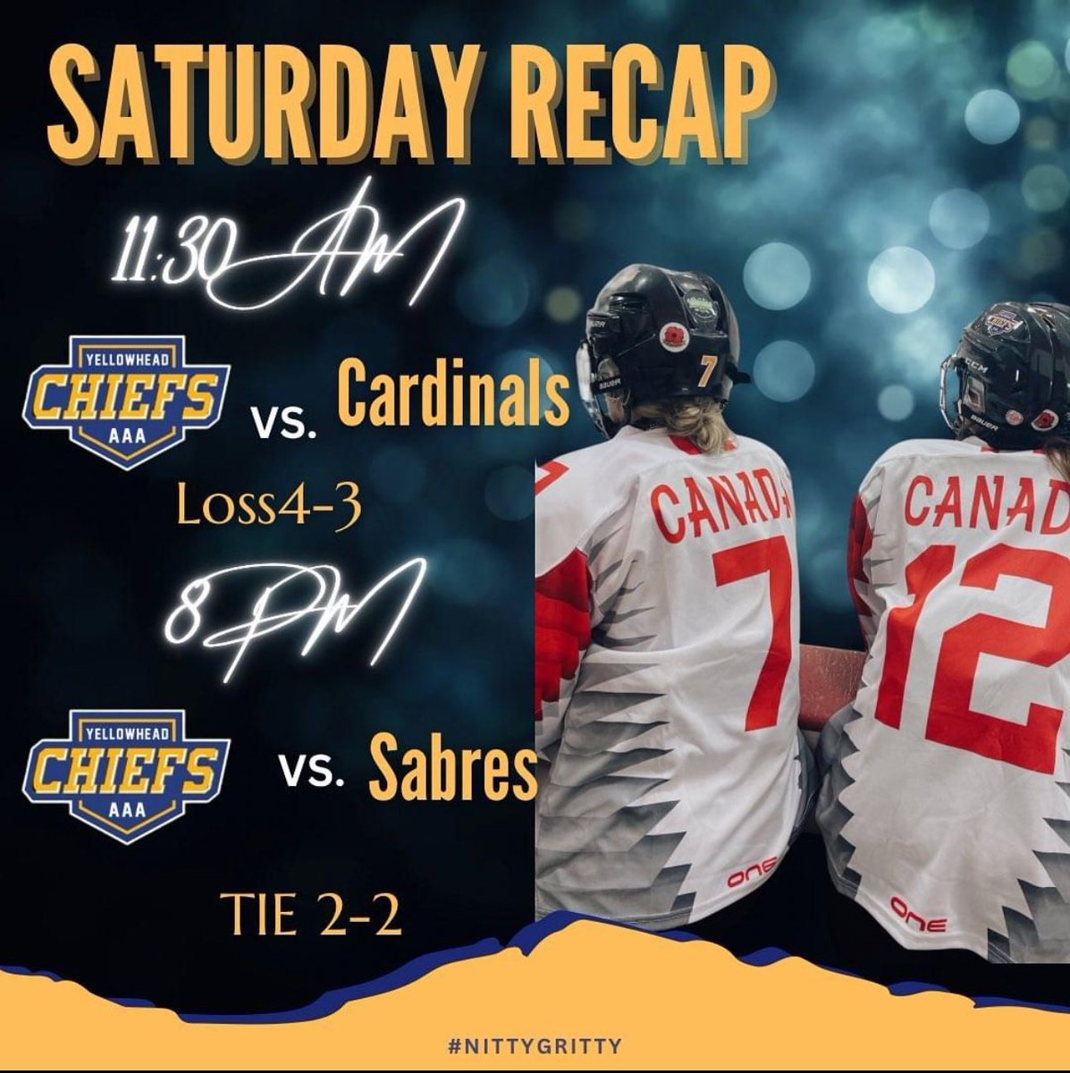 The Chiefs are all tucked in to bed after an exciting late night game. Tonight’s match ended in a 2 way tie! The girls are 1-1-1 on the weekend so far, with game 4 happening tomorrow morning at SEVEN AM!