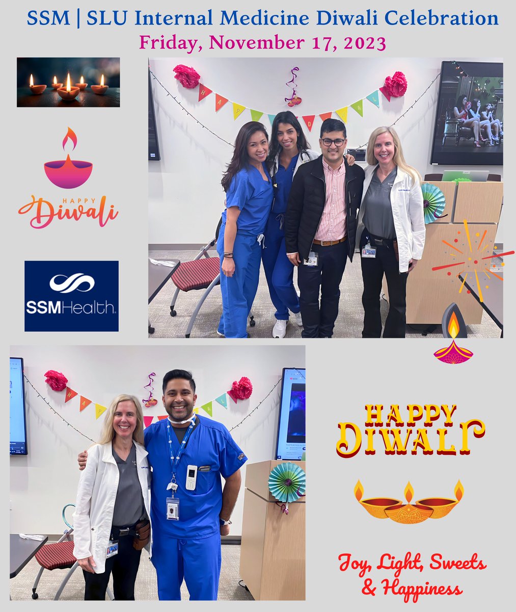 🙏🏾Thank You @RaviNayakMD➕Colleagues for hosting beautiful #Diwalicelebration for @SSMHealthSTL #InternalMedicineDepartment & Friends | November 17, 2023🕯️
• 'Joy, Lights, Sweets & Happiness'🍬🥁
🤝🏽@amreshk65373923 | @MaiVoMD | @HoujeijNourhan | @govindrangrass | @slunephrons🙌🏾