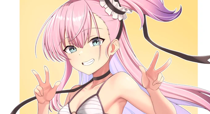 水着結芽ちゃんWip 健康的に描けた!('ω' )ピスピス