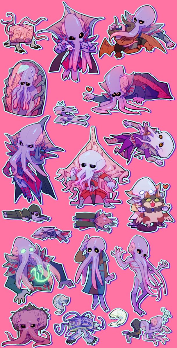 _hyoki_'s tweet photo. 很多章鱼🐙
#BaldursGate3 #illithid #mindflayer https://t.co/7VwpZu4i78
