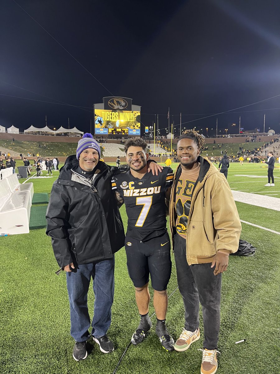 coach_nez's tweet photo. Two Truman States all time best!  Jordan Salima &amp; Cody Schrader!!!

Cody has made it happen at Mizzou! Great come from behind win tonight vs Florida!

It is ALWAYS a great day to be a BULLDOG! https://t.co/VVCz7hgmNh