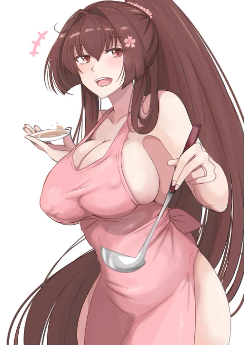 裸エプロンとな 