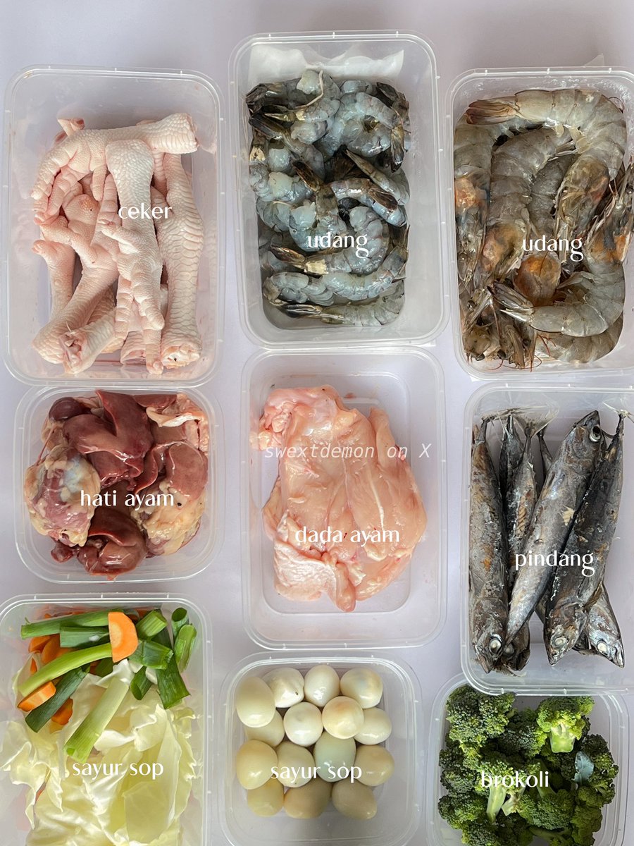 swextdemon's tweet photo. weekend = waktunya MEAL PREP biar ngga bingung masak seminggu ke depan.

buat menu-menu nya boleh dicontek di next tweet ya, bisa buat ide bekal juga! ♡ #syeeats https://t.co/d057QbzCCg