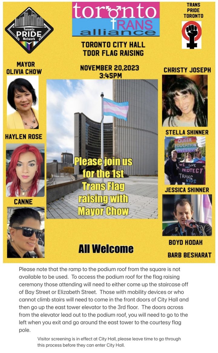 BoydKodak's tweet image. Mayor Chow attends her 1st TRANS FLAG raising! 
Please join us. With so much hate going on, it has never been more important to show your support.