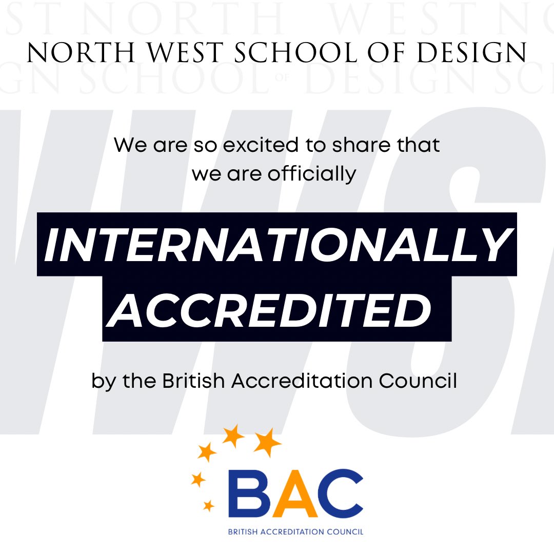 NWSchoolDesign's tweet photo. We are so excited to share that we are officially internationally accredited by the British Accreditation Council 📣🥂🍾 #NwsdProud https://t.co/QYpTFADQ3C