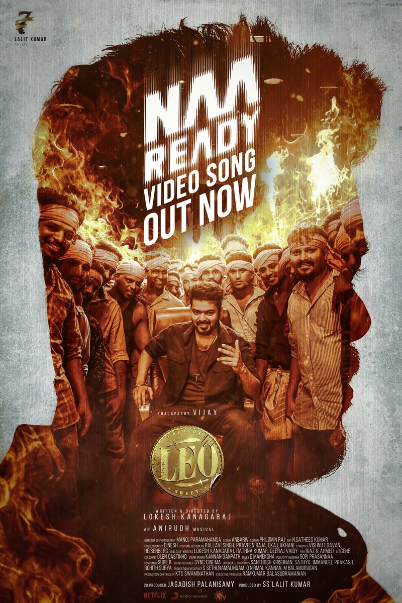 7screenstudio's tweet photo. Annen vanthaachu 🔥

The Chart-topper #NaaReadyVideo Song from #Leo is out now ❤️

▶️ https://t.co/dHb2oImVGJ

Let's do some Tow Tow Tow Tow 😉

#Thalapathy @actorvijay sir 
@Dir_Lokesh @trishtrashers @anirudhofficial @duttsanjay @akarjunofficial
@MadonnaSebast14 @immasterdinesh @VishnuEdavan1 
@7screenstudio @Jagadishbliss @PharsFilm @ahimsafilms @GTelefilms @SitharaEnts @SwagathOffl @GokulamMovies @SonyMusicSouth

#NaaReady
#Leo #LeoIndustryHit