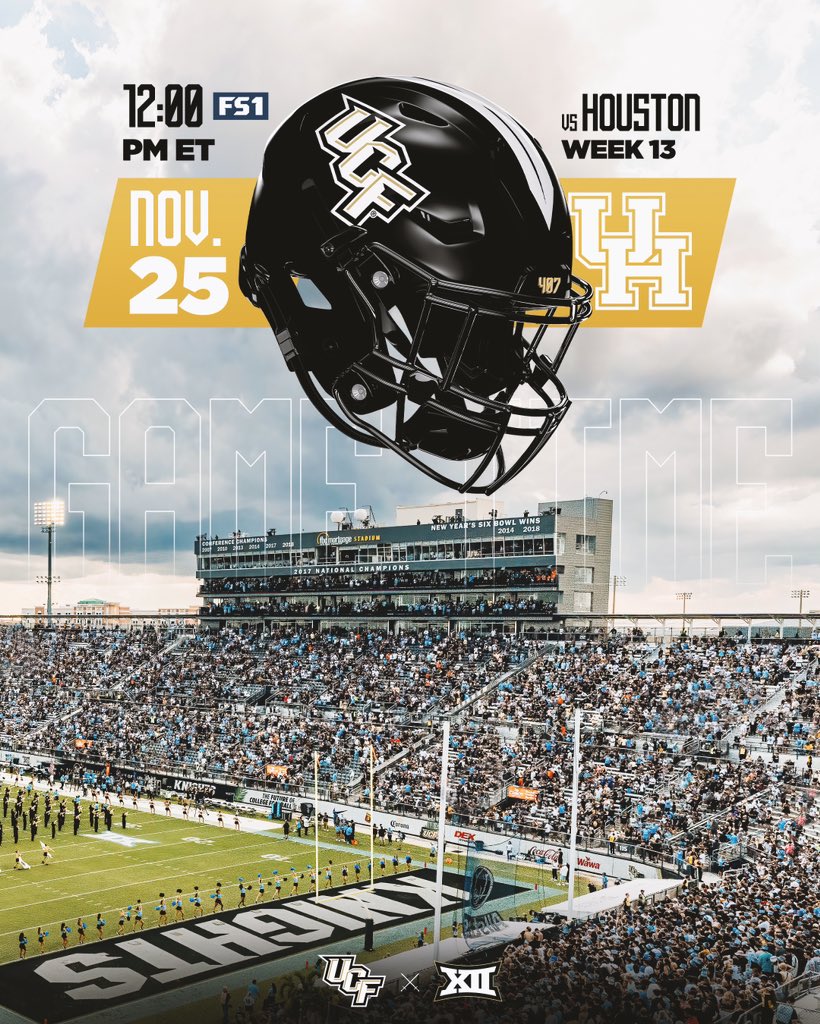 UCF_Football's tweet photo. 🕛Senior Knight Game Time 🕛 https://t.co/yNzT8b449E