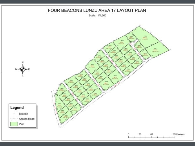 We are offering 450m² plots ku 17 just after Lunzu, Blantyre. for only K950,000! It's a short 2.2km drive from the tarmac road. Our payment plan is flexible to up to 3 instalments with a deposit of 45%.
#Give our team a call 0881082062. Viewing is Free.
#fourBeacouns