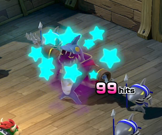 td_rules's tweet photo. I'll have the records show I still got it. During my 1st playthough of the SMRPG Remake I was able to cleanly achieve 100 SJs on Johnny.
Also I noticed he has eyes in his mouth which leads me to believe he is actually a guy in a shark outfit. https://t.co/fNH6YYSdT6