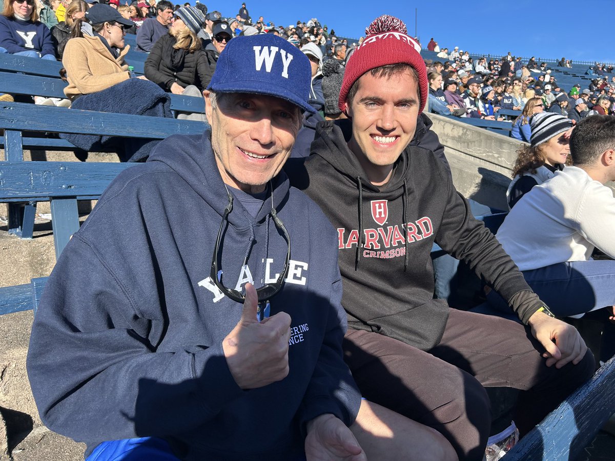 You can’t lose the Yale-Harvard game when spending it with some father-son bonding time 😄