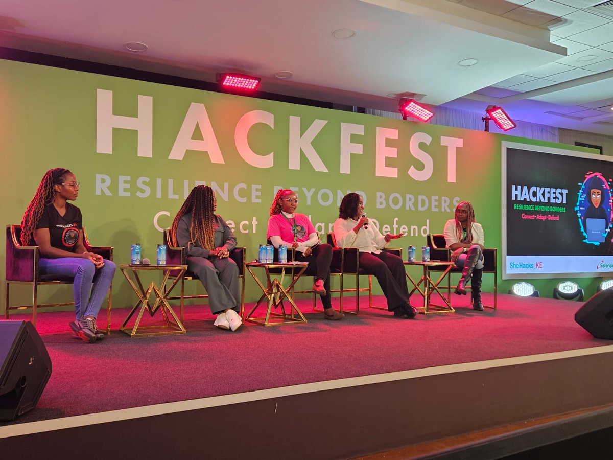 Last day of 5th Shehacks hackfest with a all girls panel, all cybersecurity experts ⁦<a href="/joylynn_kirui/">Joylynn Kirui</a>⁩ ⁦⁦<a href="/shehacks_ke/">SheHacks KE #SheHacks2025</a>⁩ ⁦<a href="/Sheina_techie/">Nancy Muriithi #SheHacks2025</a>⁩ ⁦<a href="/lauratich_/">Laura #SheHacks2025</a>⁩ ⁦<a href="/eve_kilel/">Evey #SheHacks2025</a>⁩.My appreciation to <a href="/shehacks_ke/">SheHacks KE #SheHacks2025</a> and Safaricom for the wonderful speakers from different professionals.