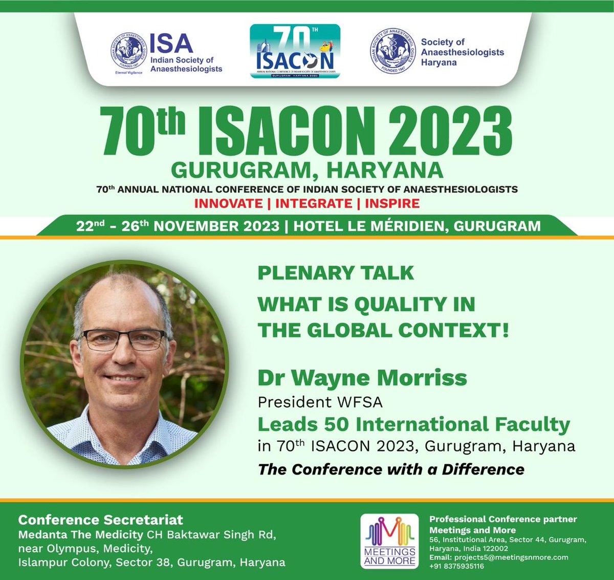 And looking forward to joining ISA colleagues at ISACON.
