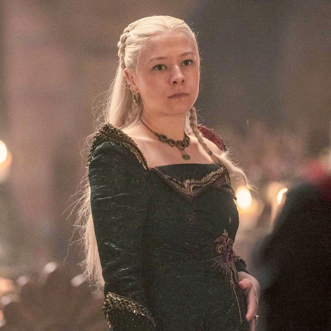 good morning to rhaenyra targaryen, rightful queen of the seven kingdoms and the most beautiful woman in westeros