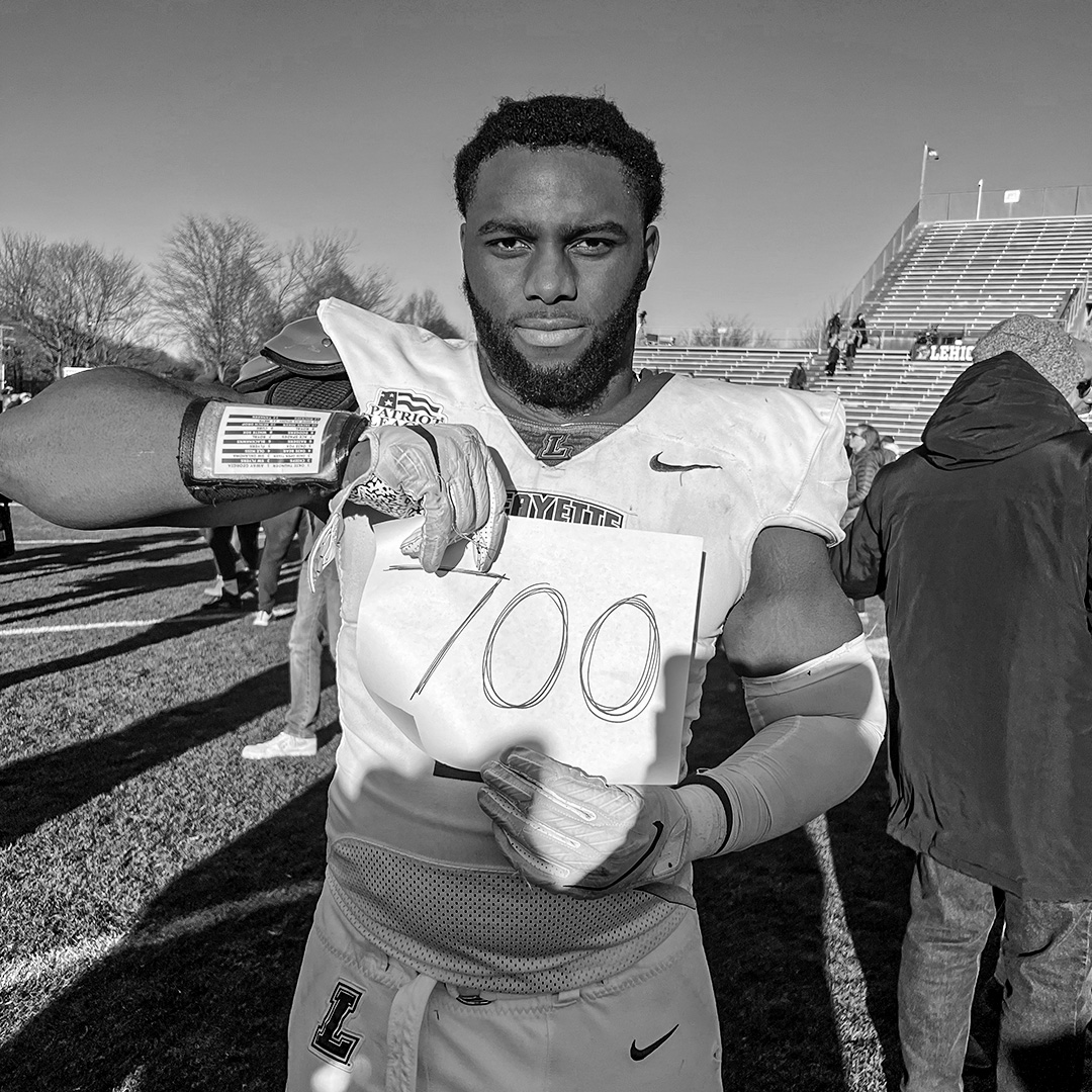 GoLeopards's tweet photo. Football's 700th win had the leopards channeling that 1962 Wilt Chamberlain energy 🏀 ➡️ 🏈
@LafColFootball
#RollPards | #Rivalry159 https://t.co/BOLmr8SttI