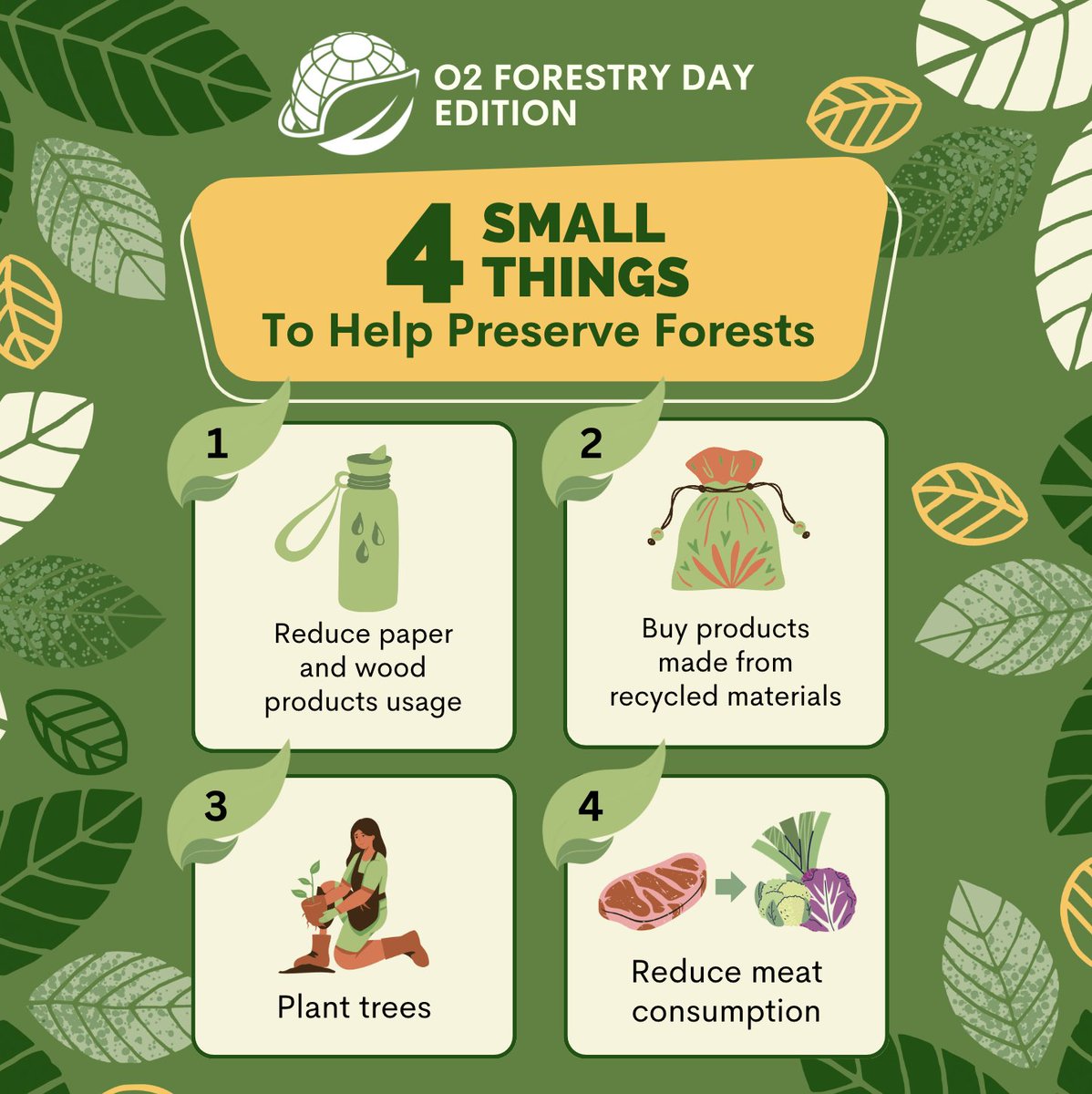 🌍♻️ 'Recycle and buy products with recycled content. It's a simple way to reduce demand for forest resources and help preserve our green cover! 🔄🌳 #RecycleForForests #EcoChoices #SustainableLiving'