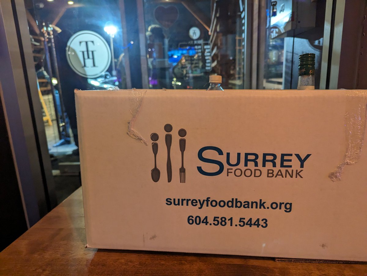 Accepting food donations for the Surrey Food Bank @taphouse.pubs #Taphousetaverns #taphouseguildford @surreyfoodbank @CityofSurrey @SurreyNowLeader