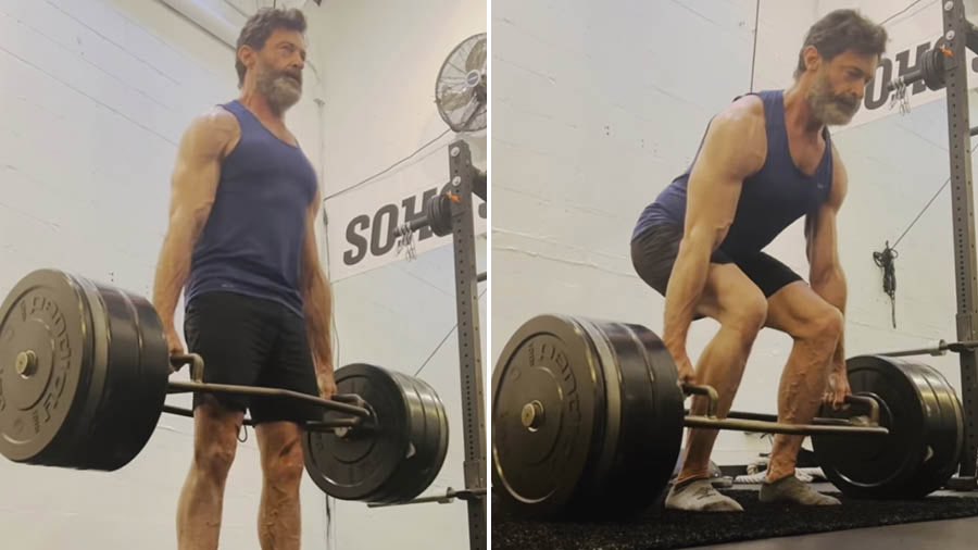 #HughJackman is deadlifting his way back to #Wolverine shape, sharing a reel with #becomingwolverineagain(again). Already gaining muscle, he’s gearing up for his reprisal after six years. Get ready for #Jackman’s return alongside #RyanReynolds in #Deadpool3! 💪🔥