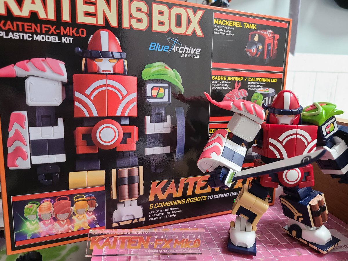 ブルアカ初のプラモデル カイテンFX Mk.0！ プラモと言ってもABS製