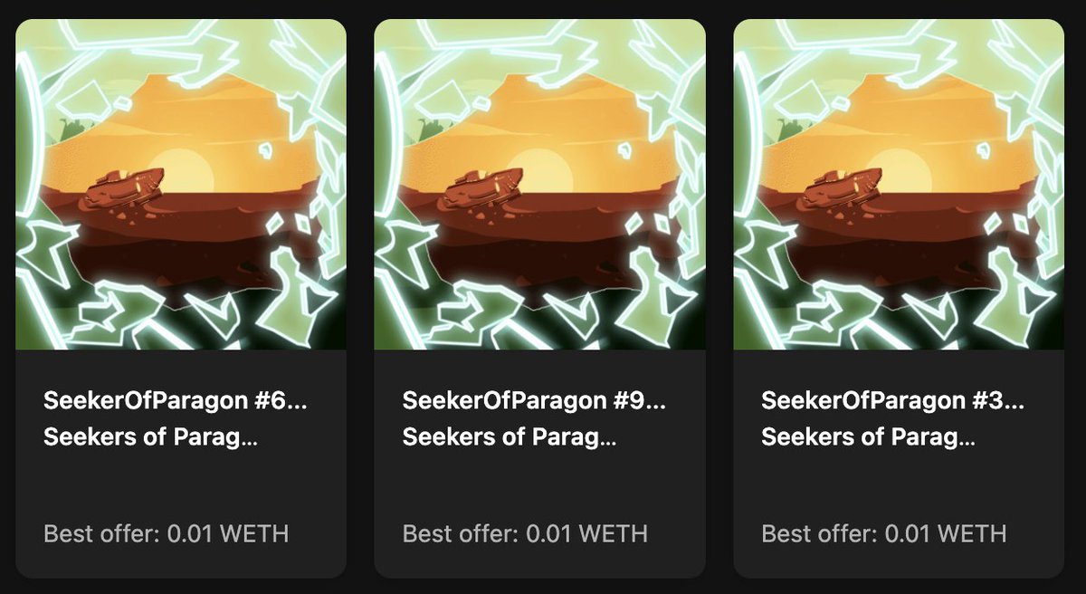 Telamon_crypto's tweet photo. Just got 3x Seekers of Paragon by @FindTheParagon ...
#FindTheParagon #gaming #NFT https://t.co/64YQ8UFNJA