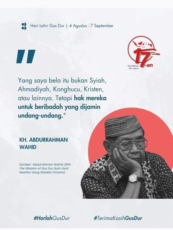 @GUSDURians Selamat Hari Toleransi Internasional
16 November.
#HariToleransiInternasional 
#IndonesiaRumahBersama