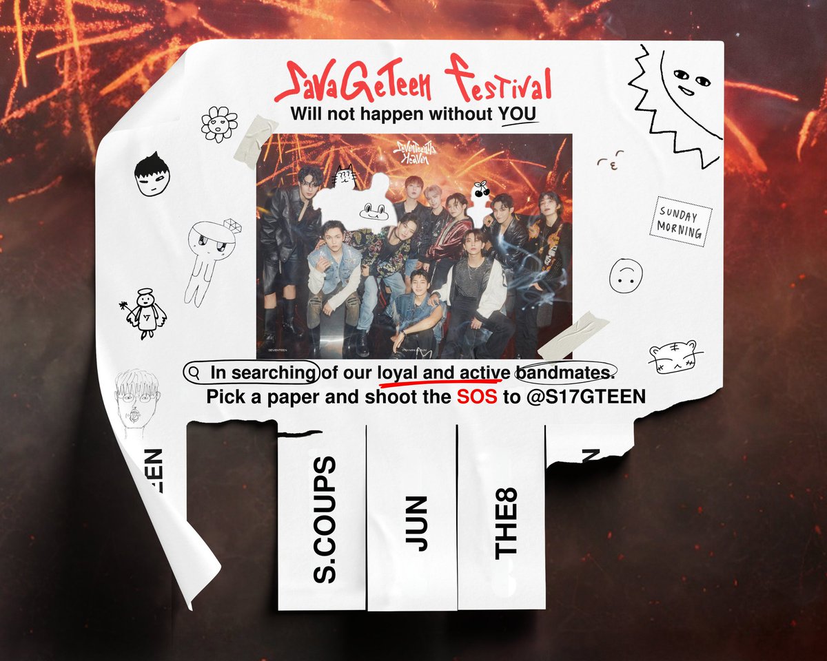 A RETWEET IS APPRECIATED.

Good day, everyone! We, SAVAGETEEN, are looking for our missing members S.COUPS, JUN, and THE 8. If you one of them and interested with the offer, please describe yourself below.