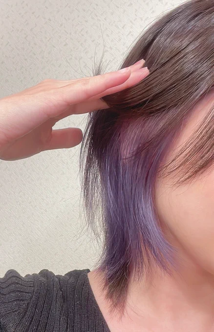 エエッ!?後編が楽しみすぎて……髪に……!?入れちゃったの!?概念……!紫になった自我(中の人)が映ってます 