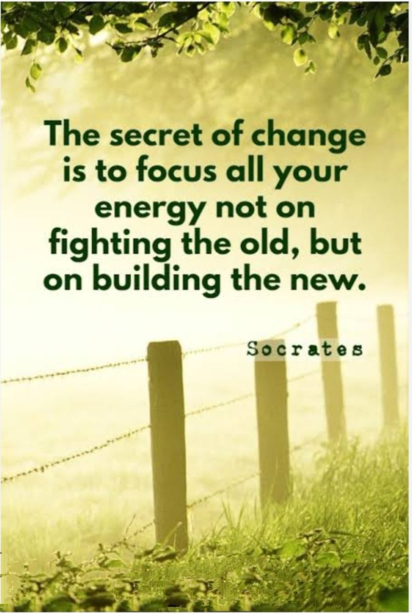 ShobhaLgowda's tweet photo. "The secret of change is to focus all your energy not on fighting the old, but on building the new." https://t.co/C6tACjr9Be