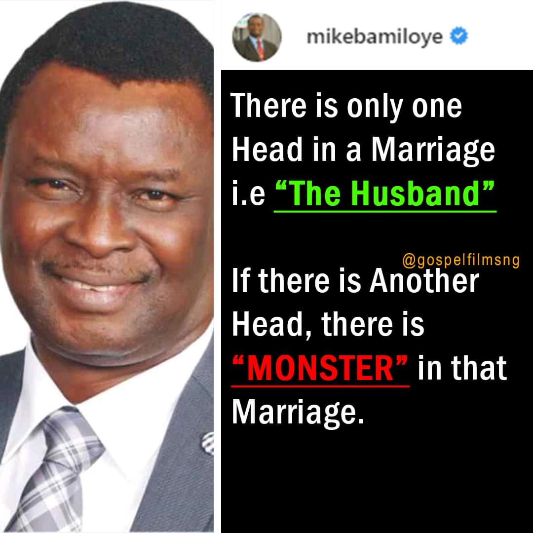 gospelfilmsng's tweet image. ‘Monster lives in any marriage that has two heads’ – Evang. Mike Bamiloye

#mikebamiloye #gospelfilmsng