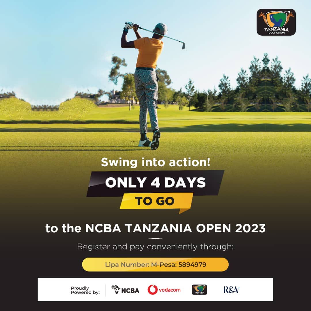 4 DAYS TO GO! Register now for your shot at golf history via the link below and on our Bio! golfpad.events/event/PWTU5/re… @nsc_bmt @wizara_ya_michezo @ncbabanktz @vodacomtanzania @mwananchi_official #TGU #golf #NCBAGolfOpen2023