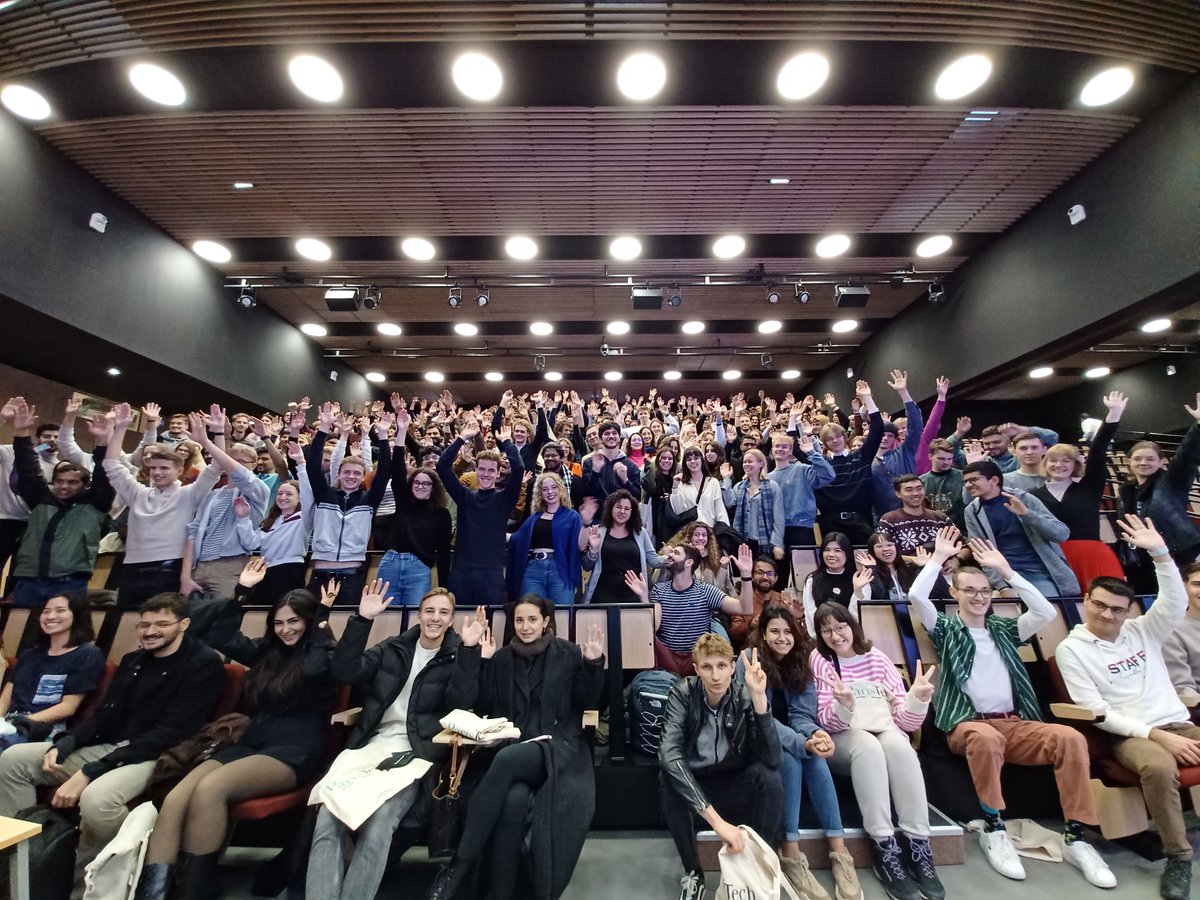 ParisTech_News's tweet photo. The #ATHENSweek is starting!
Almost 250 students from all #European partners were present for the welcome session in the brand-new amphitheatre at @Mines_Paris
✅ studying
✅ discovering a new way to learn combining theory & praxis
✅ discovering Paris
✅ meeting students https://t.co/9NhqlSnJml