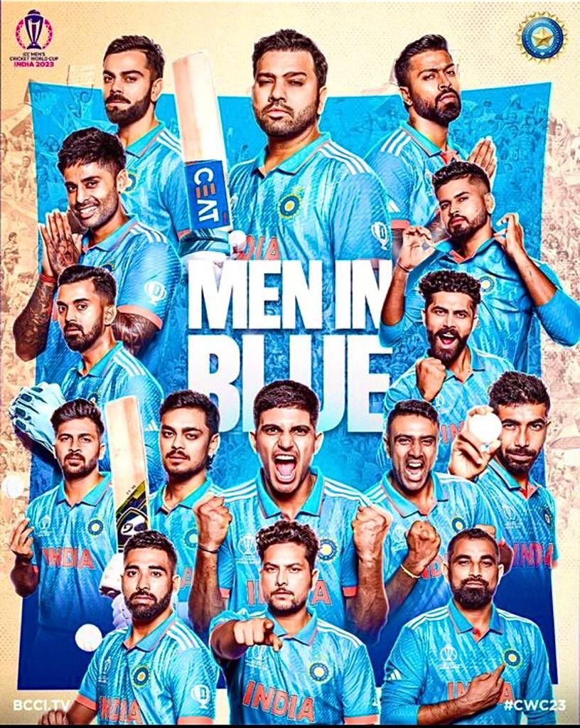 🏏🏆🇮🇳 #TeamIndia's on fire! The #ICCWorldCup is ours for the taking. Here's to our champs — may luck and skill be your allies !!! Show the world what Bharatiy 🇮🇳 are made of 🏏🌟🔥 #INDvsAUSfinal #INDvsAUS #WorldcupFinal #TeamBharat