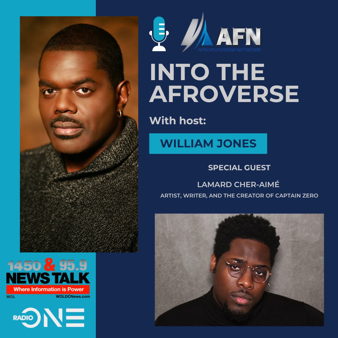 This Tuesday at 10 AM EST, I’ll be on WOL1450 and woldcnews.com talking about my upcoming Short Film for @CaptainZeroTAS

Thank you @AfroFuturismNet for having me! 🙏🏾
I’ll see all of you #intotheafroverse 😉