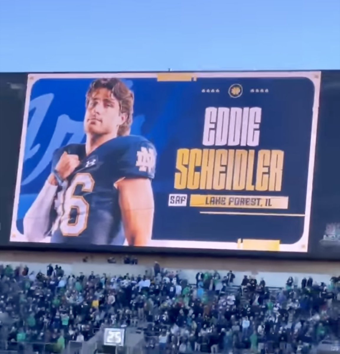 Congrats to my nephew ⁦@eddie_scheidler⁩ who has proven dreams come true. ⁦@NDFootball⁩ was lucky to have you these past few years. You represented yourself,your family, and your school like the golden-domed champion that you are. ⁦@NotreDame⁩ ⁦@NCAA⁩