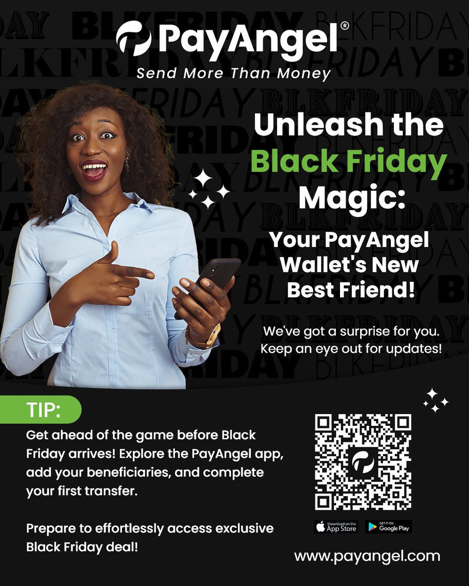 🗣️ BRONYA AKOKƆ! 🍗 WIN SOME CASH 💰 @PayAngelMoney has made it simple! Their App makes it easy to send money from UK,CANADA,AUSTRALIA & all across Europe to AFRICA. Win some cash this BLACK FRIDAY by sending money through the App using the code “TEACHER”. 😊