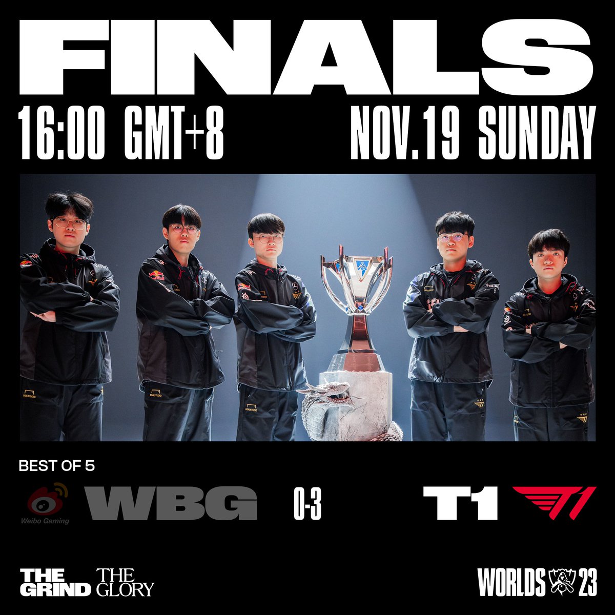 #Worlds2023 Finals results
The 2023 Worlds CHAMPIONS! <a href="/T1LoL/">T1 LoL</a>🏆
Congratulations on the fourth WORLD CHAMPIONSHIP!