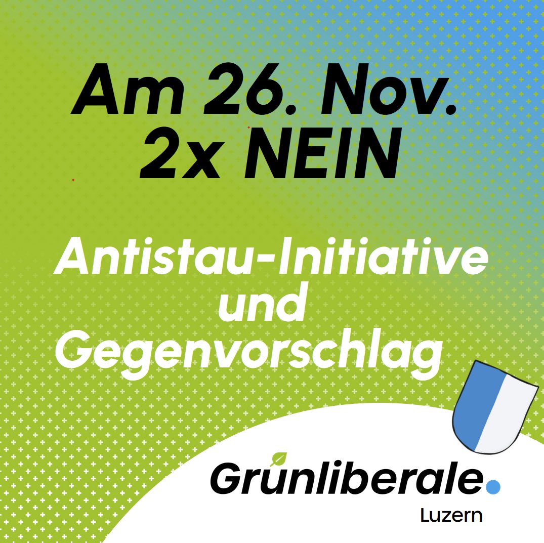 Am 26. November stimmen wir über die Antistau-Initiative ab, die entgegen allen fachlichen und zielführenden Lösungsansätzen für eine Mobilität der Zukunft, den privaten motorisierten Strassenverkehr vor dem ÖV privilegieren will.
Stimme daher 2x NEIN. 🌱🗳️