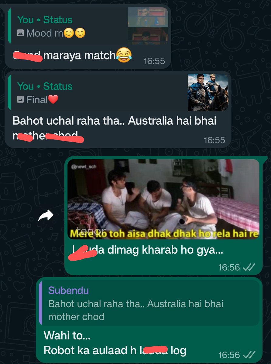 Santhal_Sutra's tweet image. सबकी फटी है भाईलोग,
लेकिन डरने का नहीं।
वर्ल्ड कप हमारा है।
#HopeStillAlive
#INDvsAUSfinal 
#ICCCricketWorldCup 
#BleedBlue