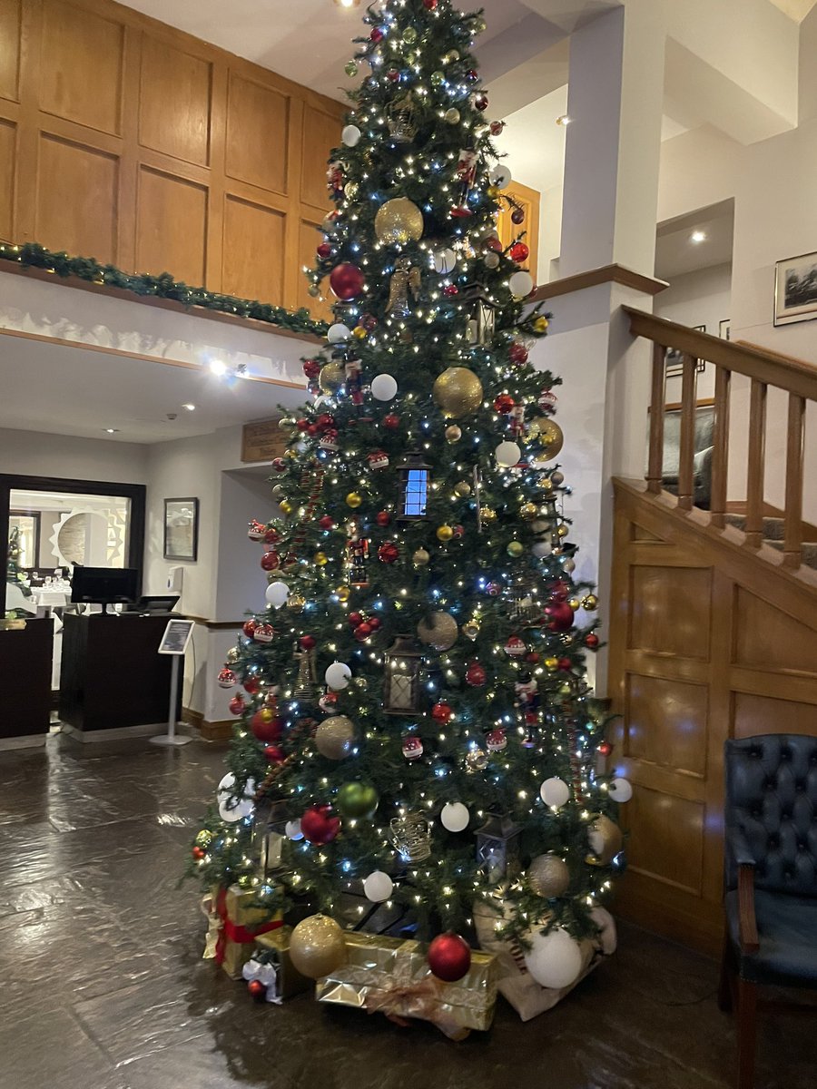 Lovely Christmas Garland and Tree up at the @englishlakes Lancaster House Hotel 👍🎄🎅🏼 #lancaster #hotel #Christmasdecorations #Christmas2023