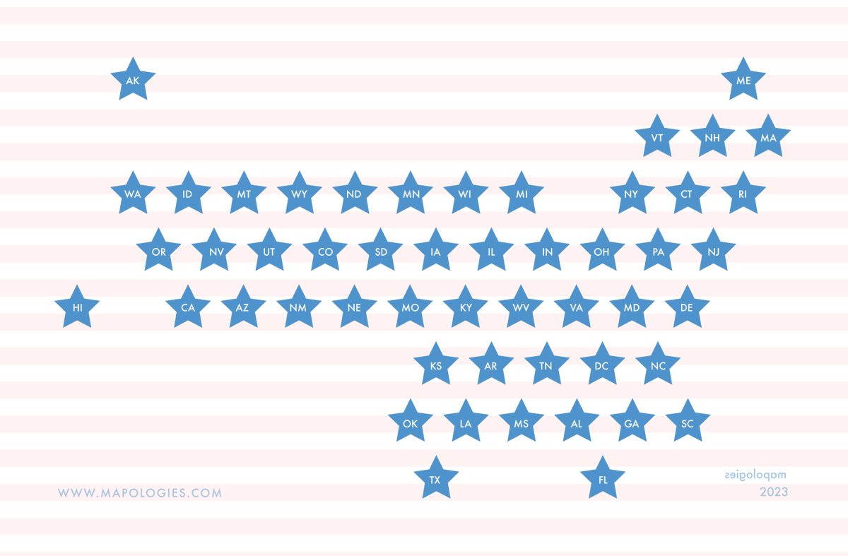 Mapologies_com's tweet image. Day 19 &quot;5 minute map&quot; is the 19th Map 🗺️ of #30DayMapChallenge The 50 stars ⭐️ country (and the Federal district). Guess which country?

mapologies.com

#30dayMapChallenge #30MapChallenge #MapChallenge #mapologies