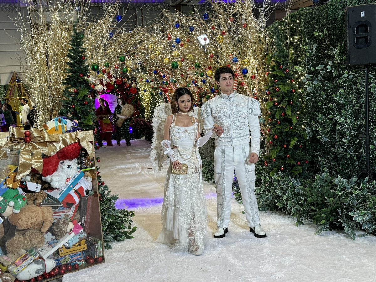 <a href="/ABSCBNNews/">ABS-CBN News</a> Andi Abaya and Kobe Brown in their white motif outfits | <a href="/ABSCBNNews/">ABS-CBN News</a>