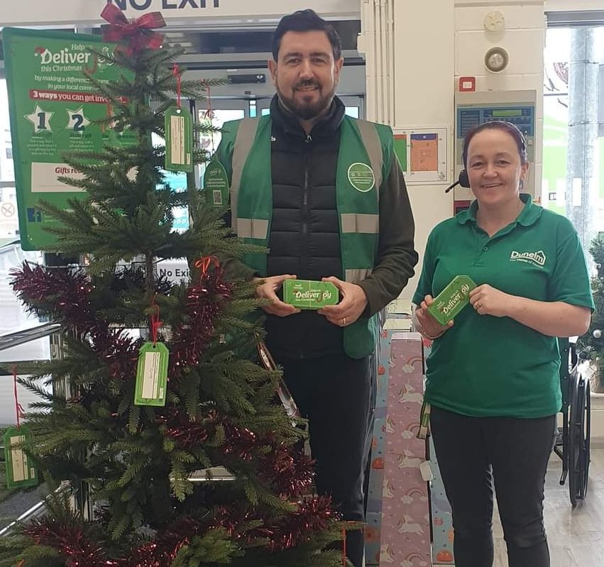Foodstock__'s tweet photo. We left 33 gift tags at Dunelm this weekend. Each one has a request from a child for a gift this Christmas. If anyone can help, please call in and take one. 

No playstations or phones asked for, just simple requests like footballs or dolls. It would honestly break your heart. https://t.co/1bJ75cxbOw