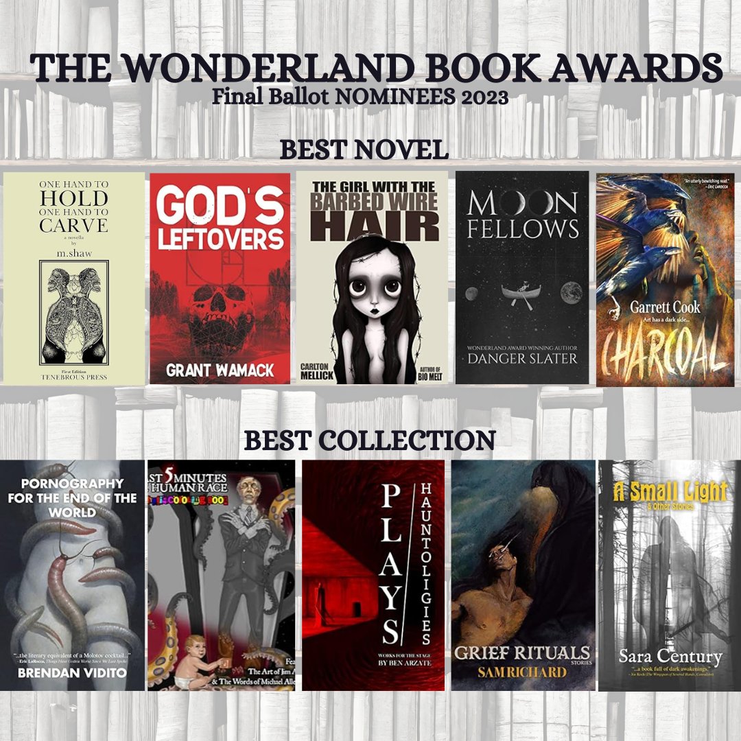 Incredibly proud of One Hand to Hold, One Hand to Carve for winning the Wonderland Award! Congratulations to M. Shaw, and to the other fantastic nominees. 
It seems unbelievable that this was our first ever single-author release just one year ago.
Hail the Tenebrous Cult!