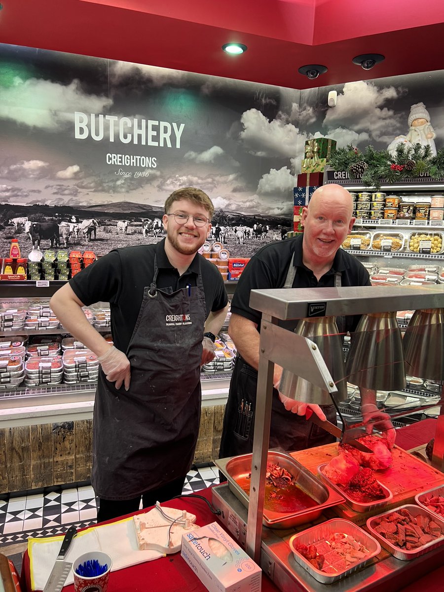 Pop into Creighton’s Christmas Fayre now at Creightons of Balmoral 🎄 
Taste all our Christmas food offerings! 
#christmasfayre #Christmas2023