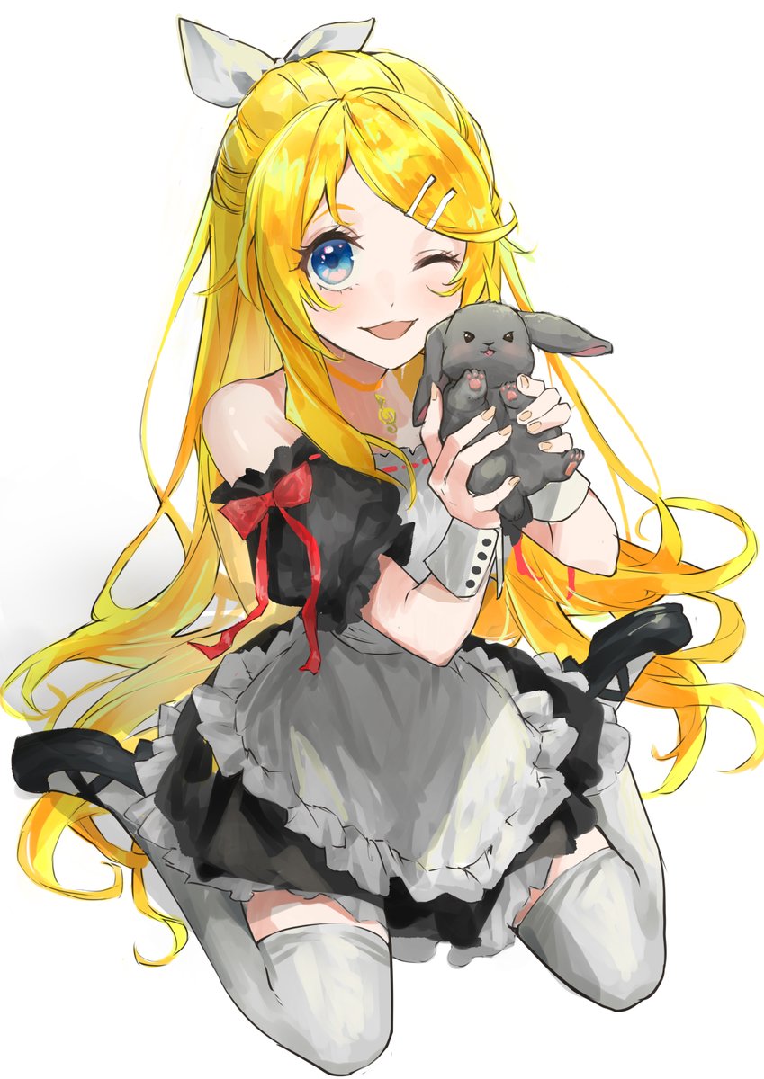 鏡音リン 「メイド服な大人リン #鏡音リン #大人リン」|日向葵（Himukai Aoi）のイラスト