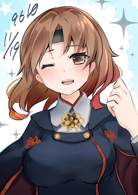 再掲ですが、私と同じく今日が記念日の千代田さんを#艦これ 