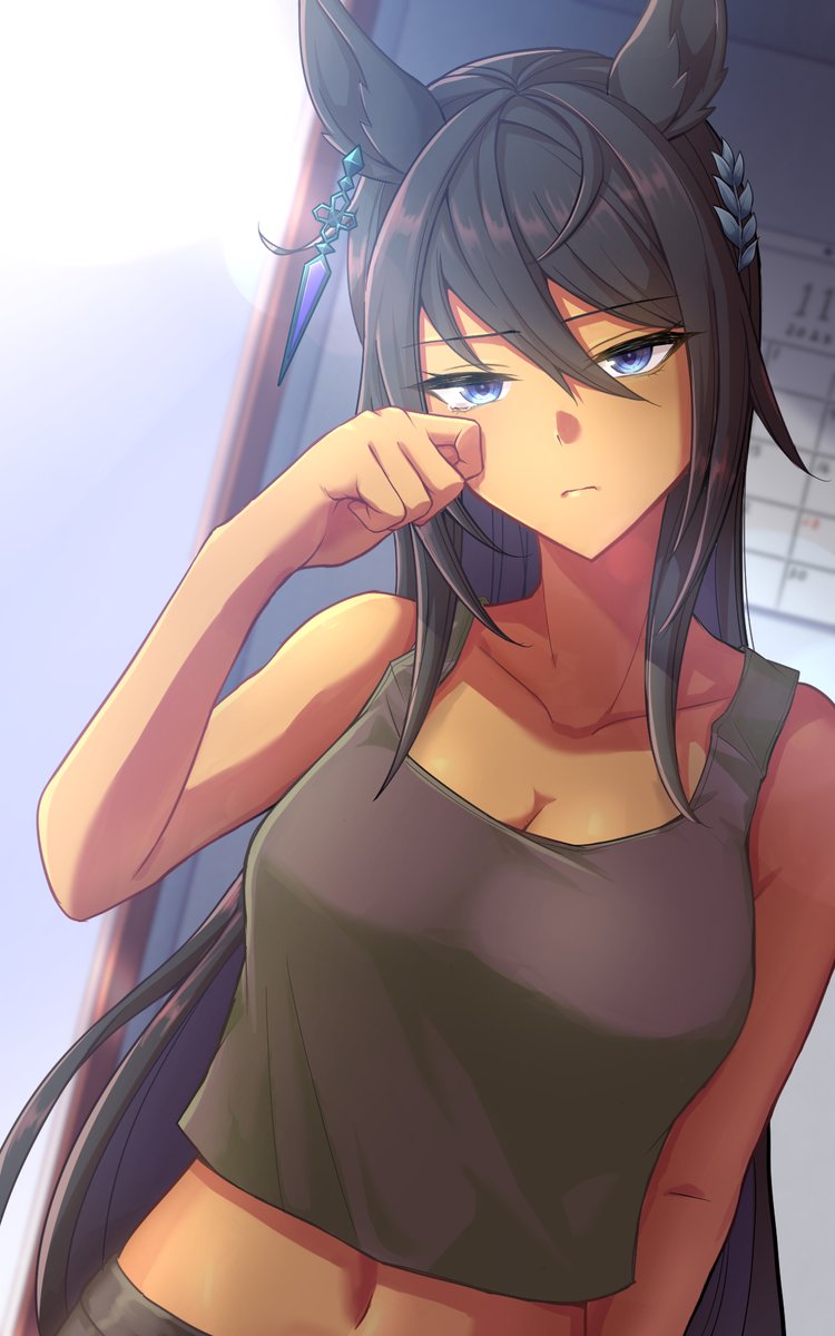 ウマ娘「「── Good morning......」#ウマ娘プリティーダービー #シン」|417(しぃな)のイラスト
