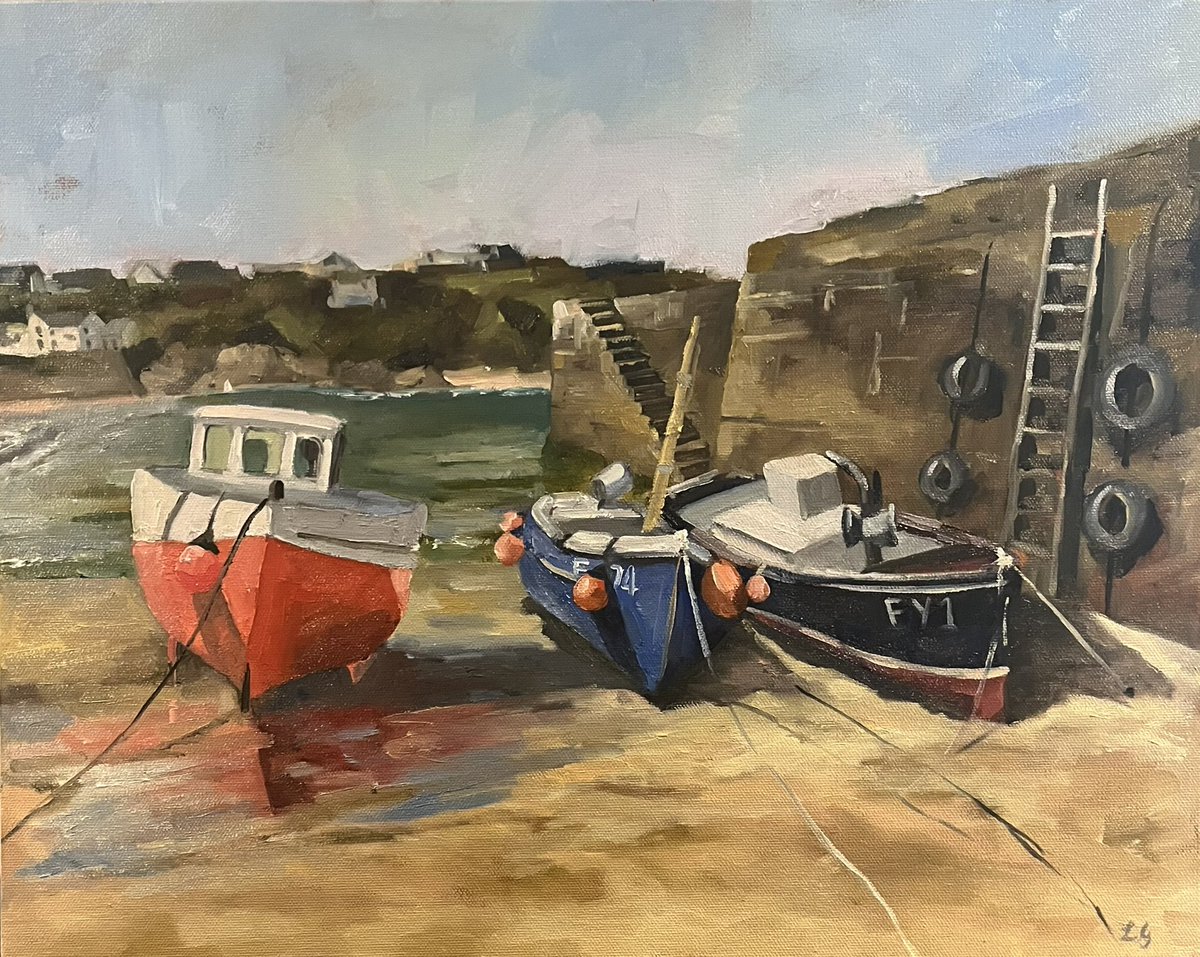 Tidal melody 🌊 (16x20”) #oiloncanvas 
On a winding journey along the rugged #coast, we stumbled upon #GorranHaven quite by accident. It was one of those #serendipitous detours on our way to another destination.
#cornwall #cornishart #contemporaryart #impressionism #allaprima