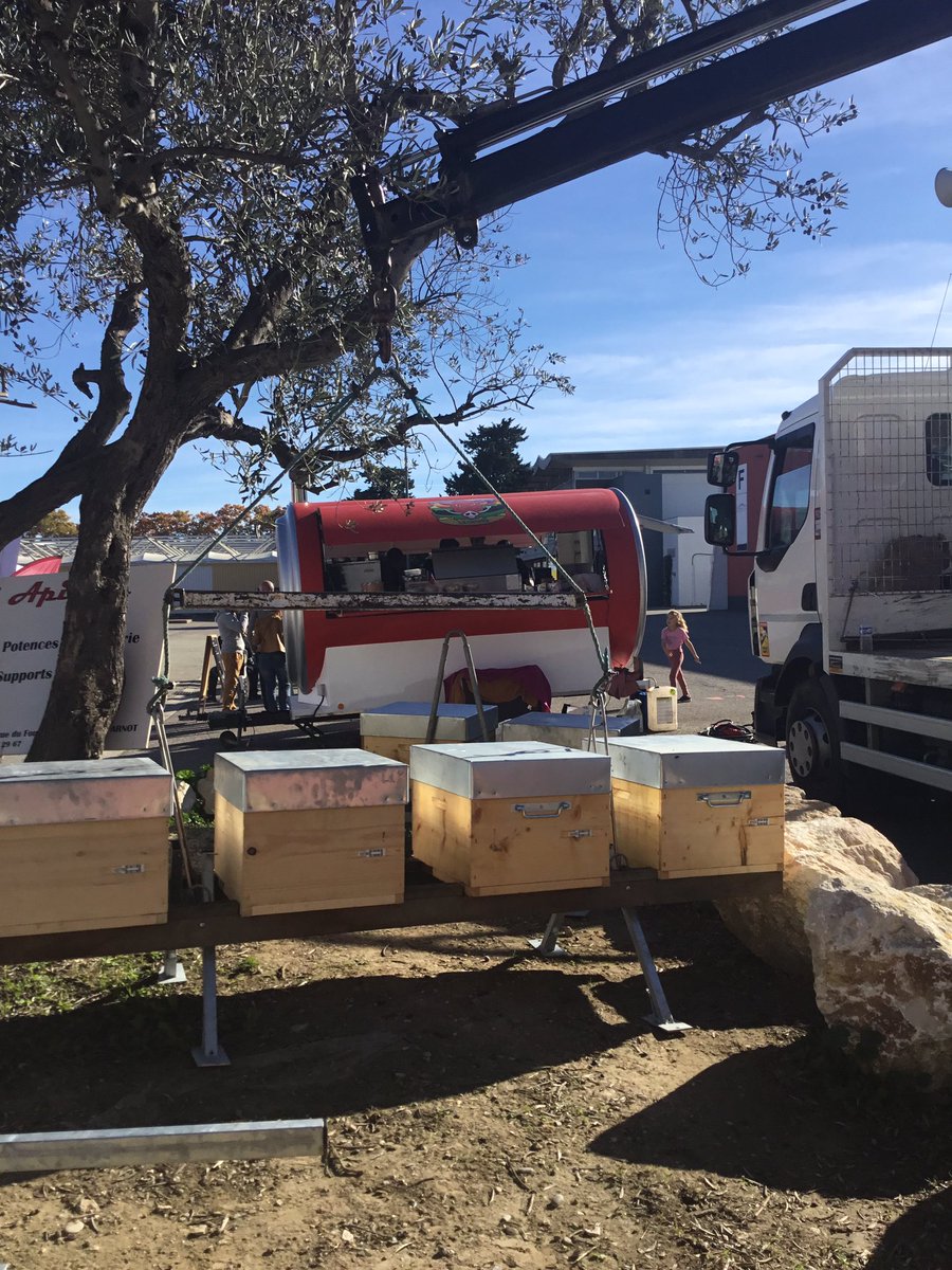 AbeilleDeFrance's tweet image. #SimApi, exposition de matériel en extérieur, beau temps commandé expressément par @AbeilleDeFrance pour vous 😉🐝