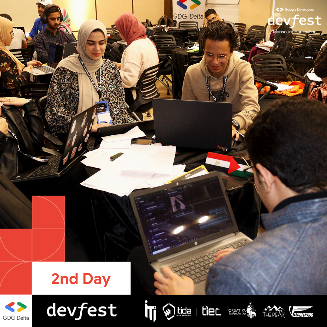 GDG_Delta's tweet photo. Let's keep the energy high! The DevFest 2nd day is ON #TechInnovation #DevFestMansouraHackathon2023 #DevFest2023 #DevFestMansoura2023 #DevFestNewStyle #NewStyleMansoura23 #GDGDelta #WTMDelta #freepalestine https://t.co/D7xuX3d81S