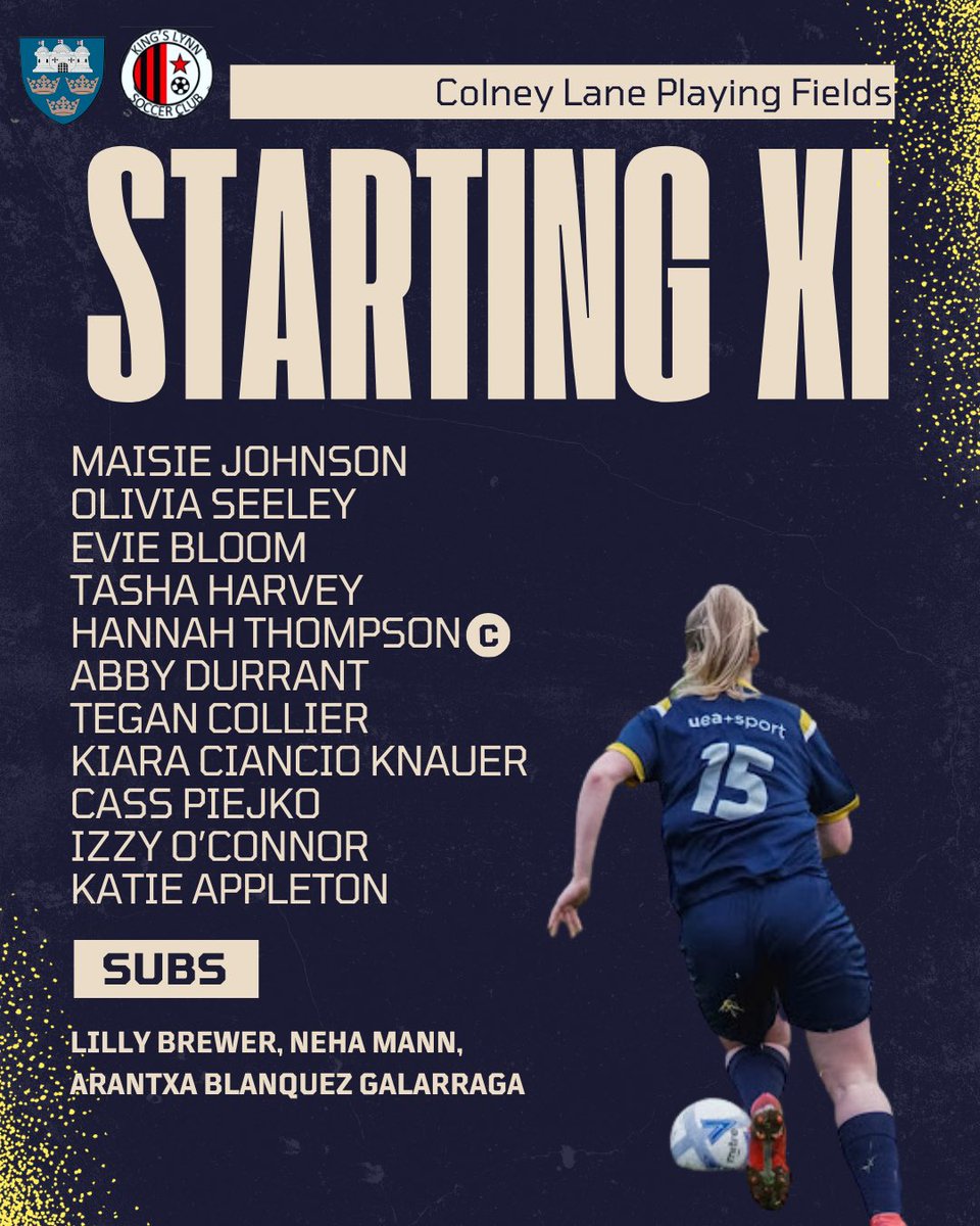 📣Starting XI📣 This is how the 11s lineup against KLSC in the cup! 💙Up the U’s💛 #ueasport #ueawfc #uea #football #klsc